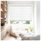 Rehan & Co White Day and Night Zebra Roller Blinds for Windows Light Filtering Dual Layer Fabric Window Blinds Drill/No Drill Easy Fit Blind for Door 114cm W x 165cm L)