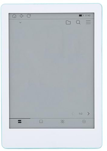 E Reader Ink Pekskärm, 6 Tum E -bokläsare Inbyggd 4 GB RAM+64 GB ROM, Justerbar Mjuk Ljus E Bläckblett Sopport Wifi Ble, för Anteckningar, Läsning, Skrivning, Endast 136 G