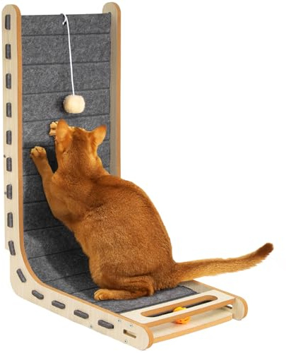 Nxwjoy Felt Cat Scratcher for Indoor Cats,26.8 Inch,Grey