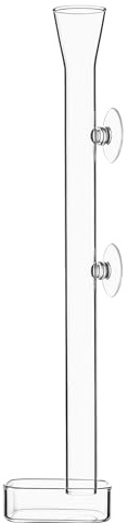 LINLAN 30 cm mangeoire à crevettes en Verre， Tube d'alimentation pour crevettes et Bol d'alimentation carré avec Deux ventouses, Convient aux crevettes Cristal et aux crevettes Cerises
