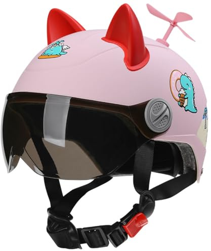 Barnmotorcykelhjälm, ECE-Certifierad Öppen Motorcykelhjälm Med Snabbkopplingsvisir Och Hakskydd, Designad För Barn I Åldrarna 4 Till 12 År 6,48~54 cm