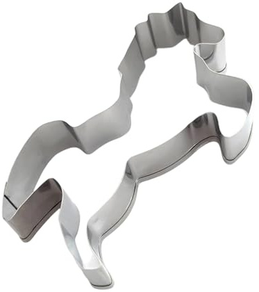 Stampino per biscotti a forma di cavallo, in acciaio, 1 pezzo, stampo per pasticceria, taglierina per torta fondente, accessorio decorativo da forno, per genitori, casa, feste, Natale, compleanno