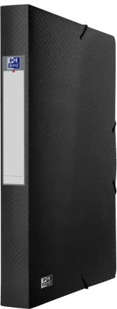 Oxford Sammelbox A4, Rückenbreite 4 cm, Kunststoff, schwarz, 1 Stück
