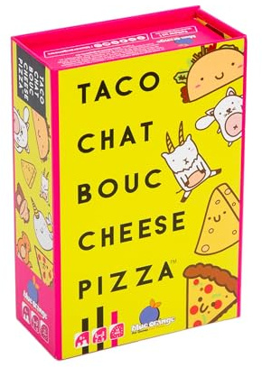 Blue Orange - Taco Chat Bouc Cheese Pizza - Jeu de Société Idéal pour s'Amuser en Famille ou Entre Amis en Soirée - Jeu d'Ambiance et de Rapidité - Jeu de Carte - De 2 à 8 Joueurs - À Partir de 8 Ans