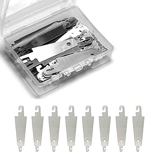 60Pcs Stainless Steel Needle Threader Embroidery Cross Stitch Needle-Threading Tools for Large Eye Needles Hand DIY Sewing with Clear Box -5CM