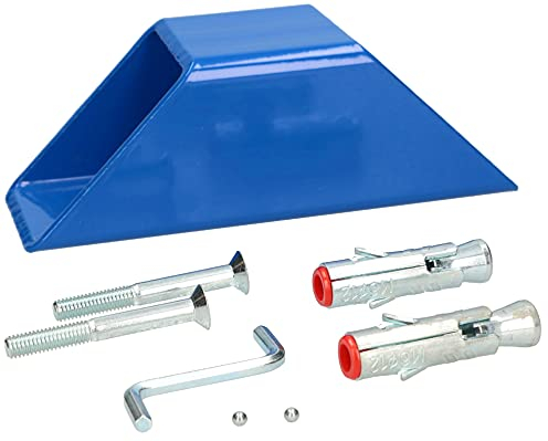 KOTARBAU® Anclaje antirrobo de Alta Seguridad, Anclaje para Cadena o candado, Anclaje de Suelo para bicis o Motos, Anclaje de Pared, 2 Puntos de fijación, Anclaje para Bicicletas o Motocicletas, Azul
