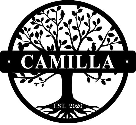 LZXSXZ Personalisiertes Türschild mit Monogramm Custom Monogram Monogramm Deko Schild Türschild personalisiert mit Namen für die Haustür Personalisierte Geschenke Wanddekoration Schilder