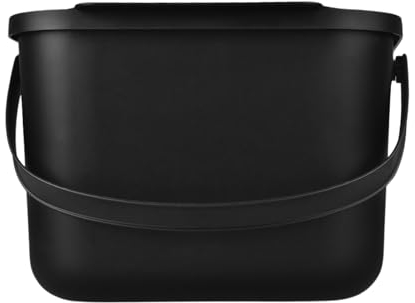 Practic Poubelle bio - Poubelle à compost - Poubelle pour déchets de cuisine - 6 litres - Noir - Mini Bini