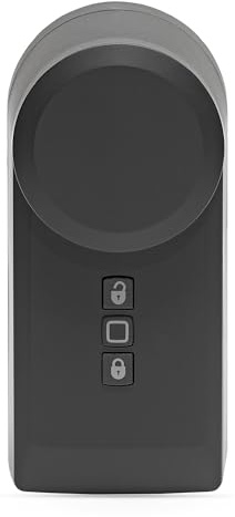 Homematic IP Smart Home Türschlossantrieb, anthrazit, elektronisches Türschloss, Smart Lock nachrüstbar ohne Umbau, Türöffner steuerbar per App, Alexa & Google Assistant, 160555A0