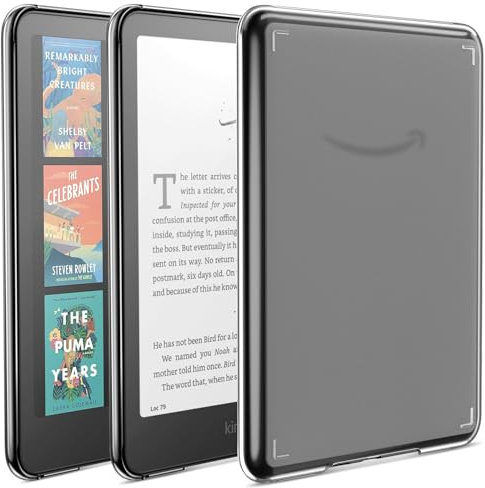 MoKo Hülle für 7 Kindle Paperwhite (12. Generation - 2024) und Kindle Colorsoft Signature Edition 2024, Ultradünne Transparente Harte PC-Schutzhülle, Klar