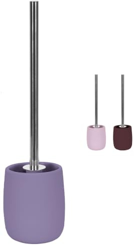 KW Luxury Ceramic/Porcelain/Stoneware Toilet Brush and Holder (Purple)