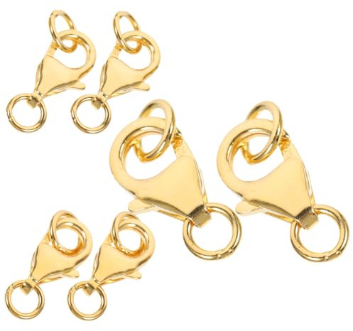 Housoutil 6piezas Accesorios De Plata Hebilla De Langosta Cierre Artesanal Diy Para Joyería Materiales De Joyería Hechos Mano Conectores De Collar Por Paquete
