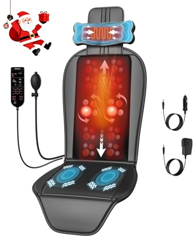 comrelax Shiatsu Massage Cushion,Kneading Back Massager with Heat for Full Back,Seat Massager with Neck Support Suitable for Office/Home/Parents/Friends/Christmas