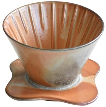 Folpus Cafetera de cerámica para una sola taza, reutilizable y práctica, con filtro de papel, de, para el hogar y el restaurante, Pequeño