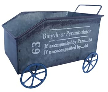 BUBEFSKD Chariot À Fleurs Petit De Brouette en Métal Décoration Moderne D'économie 'Espace pour Le Balcon Extérieur Cour Jardin 'intérieur Extérieur Jardinière en Métal Extérieure