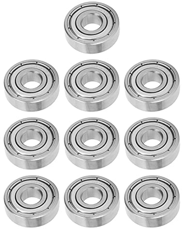 10 Piezas S607Z Rodamientos de Bolas Patines de Ruedas de Acero Inoxidable Rodamientos de Repuesto 7x19x6mm Alta Velocidad Silencioso Estable para Patinetas Longboards Patines en