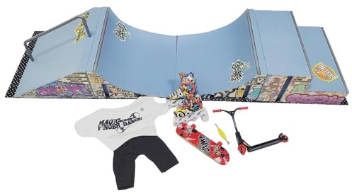 gifyym Juguete De Rampa De Skateboard De - Juego De Skateboard con | Mini Skãtepark Teclado De Mano Peer Skateboards | Equipo De Juego Portátil Peer Interior Viajes De Reg