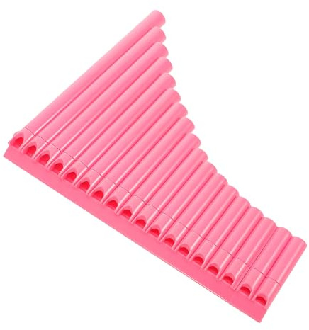 JEWEDECO Pink Pan Flute for Beginners Easy to Learn Abs Resin Material Traditional Chinese Musical Instrument Suitable for Educational Settings and Ethnic Campus Performances