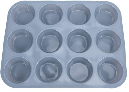 YUYTE Silikonmuffinsform 12 Koppar Cupcakeform Muffinsplåt Nonstick Lätt