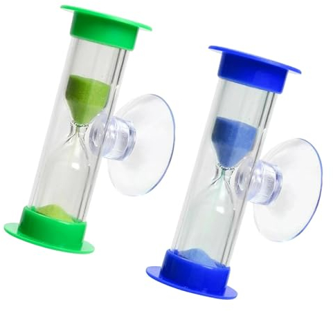 Thoquene Sanduhren Set für Kinder, Sanduhr 3 Minuten ZäHneputzen Zeitanzeige, Glas Timer Buntes