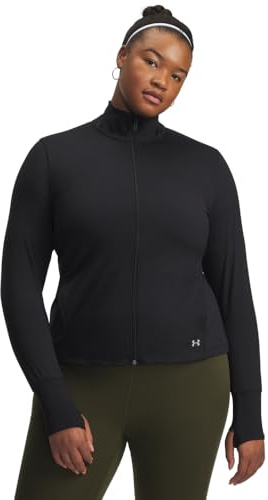 Under Armour Women's Movement Full Zip Jacket, (001) Black / / Metallic Silver, Medium