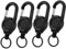 ROSYLEVE Schlüsselband Ausziehbar,4 Stück Einziehbarer Schlüsselanhänger mit 60cm Karabinerhaken Schlüsselring für Schlüssel Gürtelclip und Kartenhalter Stahlseil Ausweis für Schlüssel Kartenhalter (