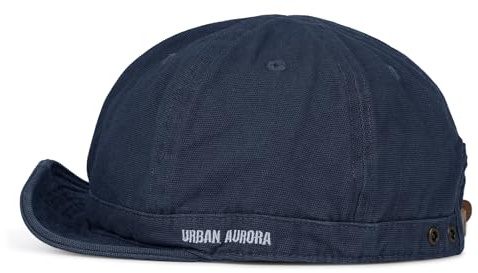 Clakllie Short Brim Baseball Cap Flat Brim Basecap med kort skärm bomull Cappy sköldpadda caps Casual Outdoor Sport Cap, CDGE-DY06-Blue, one size