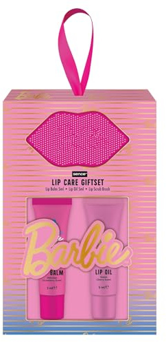 Barbie - Set regalo per la cura delle labbra, 3 pezzi