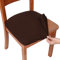 Homaxy Stretch Spandex Jacquard Esszimmerstuhl Sitzbezüge, herausnehmbarer waschbarer Anti-Staub Esszimmerstuhl Sitzkissen Hussen - 6er Set, Braun