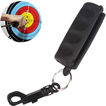 TMRBBesty Bogenschießen Pfeilzieher,Silikon Bogenschießen,Pfeil Zieher,Kieselgel Bogenschießen Pfeilzieher,Mit Schlüsselanhänger für Ziel Jagd Bogenschießen,Schwarz