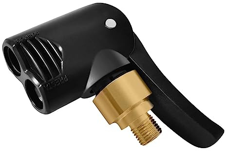Woetwoat Adaptador de Válvula de Coche, Universal Conector de válvula de neumático, Adaptador de liberación rápida de latón con Clip,Conector de Válvula de Inflado Adaptador (1 pcs, Non deflatable)