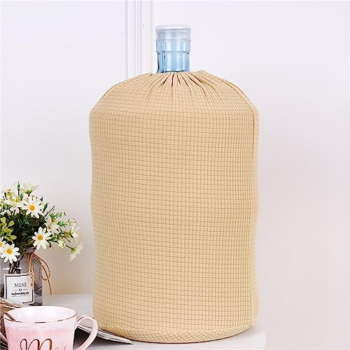Highdi Dispensador De Agua Cubiertas De Barril Cubierta Antipolvo Cubiertas Elásticas para Enfriador De Agua Dispensador De Agua Reutilizable Cubierta De Cubo Protector (28x40cm,Beige)
