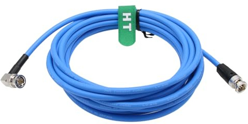 HangTon Câble Vidéo Coaxial Sdi Raw 12G 4K Bnc Vers Bnc Canare Lv - 61S 75 ohm Pour Moniteur D'Appareil Photo Flex Shield 3M Angle Droit À Droit