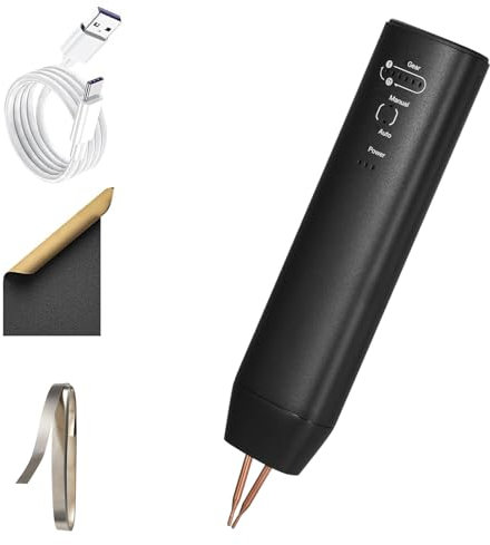 Mulcort Soldadora de puntos, soldadora de puntos de batería manual con modos automáticos y manuales, 11 velocidades ajustables, mini soldadora de puntos para soldar baterías