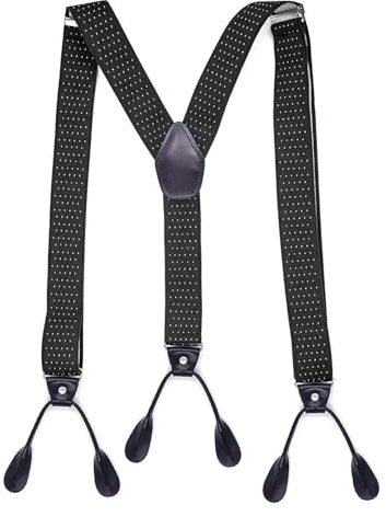 KLONKEE Hosenträger für Herren Hosenträger Herren Extra Stark Breit 3.5 cm mit sehr Starken 6 Tasten, Einstellbar und Elastisch Lang Hosentrager für Männer und Damen, Y Style