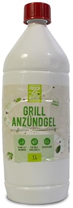 Frischluftküche Grillanzündgel 1 Liter - Hochwertiges Grillanzünder Gel für schnelles und effizientes Anzünden von Holzkohle und Grillbriketts - geruchlos für EIN tolles Grillerlebnis
