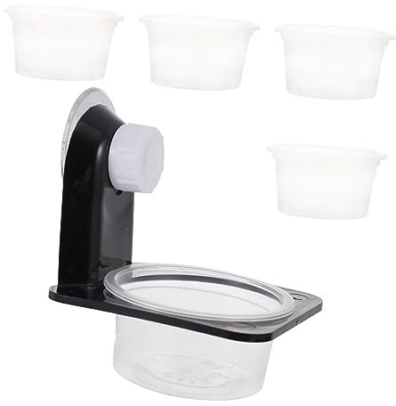 VILLFUL Reptilien-futterbecken Aus Kunststoff Doppelcontainer Für Krabbeln-Haustiere Fütterungswerkzeug Mit Saugnapf Platzsparend Und Langlebig Für Eidechsen Und Reptilien