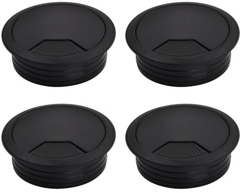 4 Piezas Pasacables Escritorio, Ojales de Escritorio con Tapa para Orificio de Cable de 50 mm, Tapa Pasa Cables, Organizan Cables de Mesa de Oficina y Hogar