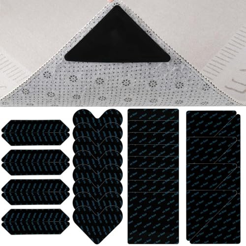 Xialvyu 32 Stück Antirutschmatte für Teppich, Anti Rutsch Matte Teppich, Waschbare und Wiederverwendbare Anti Rutsch Teppichunterlage Anti Rutsch Pads Teppich Teppich Antirutsch Hält Teppiche Flach