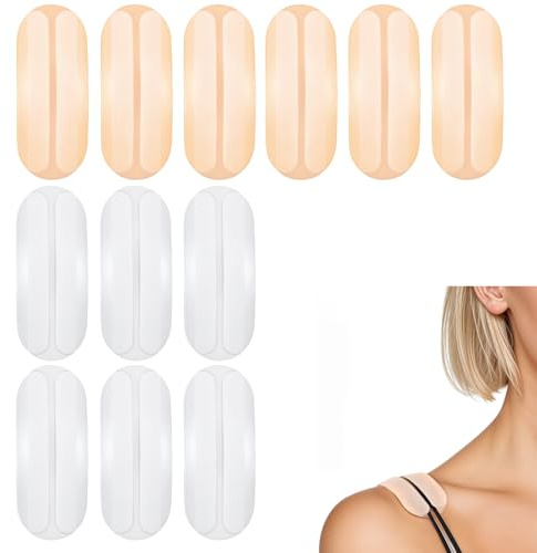 Oruola Lot de 12 Anti Glisse Bretelles Soutien Gorge,AntidéRapant Pour Femme Doux Pour EmpêCher Les Bretelles De Soutien-Gorge De Glisser, Protections Dorsales