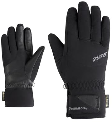 Ziener Guantes de esquí para Mujer KLENN-Z, para Deportes de Invierno, Gore-Tex, Primaloft, sin PFC (Negro, Talla 6,5)