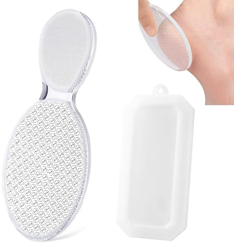 Rimozione dei calli, 2 in 1 in vetro nano per rimuovere i calli, lima per calli ad alta efficacia, bagnata e asciutta, con scatola di plastica, per la cura dei piedi