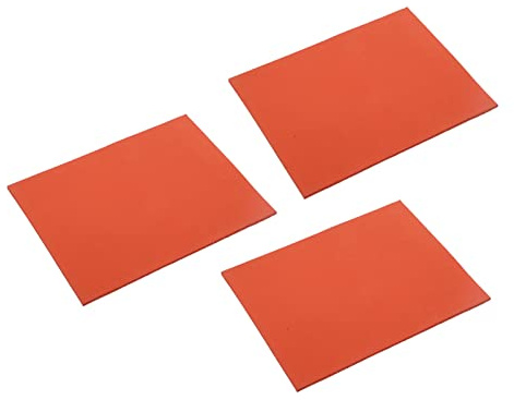 Juego de 3 almohadillas de silicona roja para mantenimiento, estera de aislamiento térmico para máquina laminadora y separación al vacío, estera de reparación impermeable antidesli