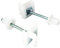 SOMATHERM FOR YOU - Flap Fixierung WC 2 Metallplatten, zwei Muttern, zwei Rutschen, Länge 75 mm