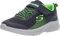 Skechers Jungen Microspec Gorza Sportschuhe, Navy Textile Lime Blue Trim, 30 EU