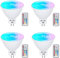 DoRight 3W RGB Ampoule LED GU5.3, 12V MR16 Dimmable Spot LED, 16 Couleurs avec Télécommande RGB+Blanc Froid 6000K, 3W Équivalent 30W Mémoire et Fonction de Synchronisation 4pcs