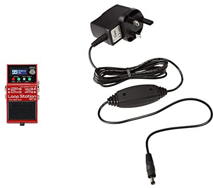 BOSS RC-5 Loop Station — modern, compact looper with first-class sound quality, 99 phrase memories, 57 rhythms and optional MIDI control. Perfect for guitar, bass & Psa-230Es2 Ac Adapter Power Supply