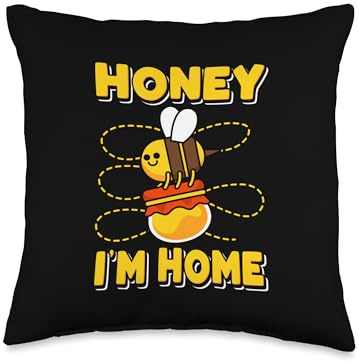 Beekeeper Design For Honey Bees Lover - Honey I'm Home Throw Pillow