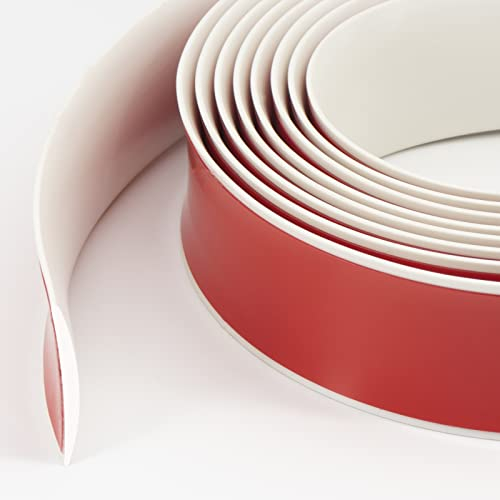 Weiß Übergangsprofil Wasserdicht Selbstklebend 5cm Breit Vinyl Übergang Sschiene | Boden-Leiste Zum Vinyl Übergangs-für Fußböden | Ungelochte Abdeckleiste | Türschwelle Zum Kleben 3m