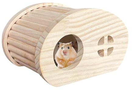 Maison en bois pour hamster | Habitat pour petits animaux – Cage pour jouets, maison pour hamster, hamster, souris, gerbilles